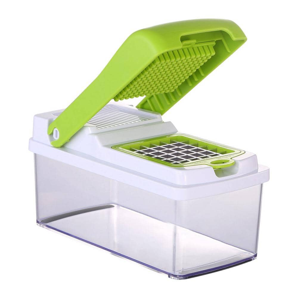 Adrinfly Vegetable Slicer Stainless Steel Built-in Blade Choppers ...