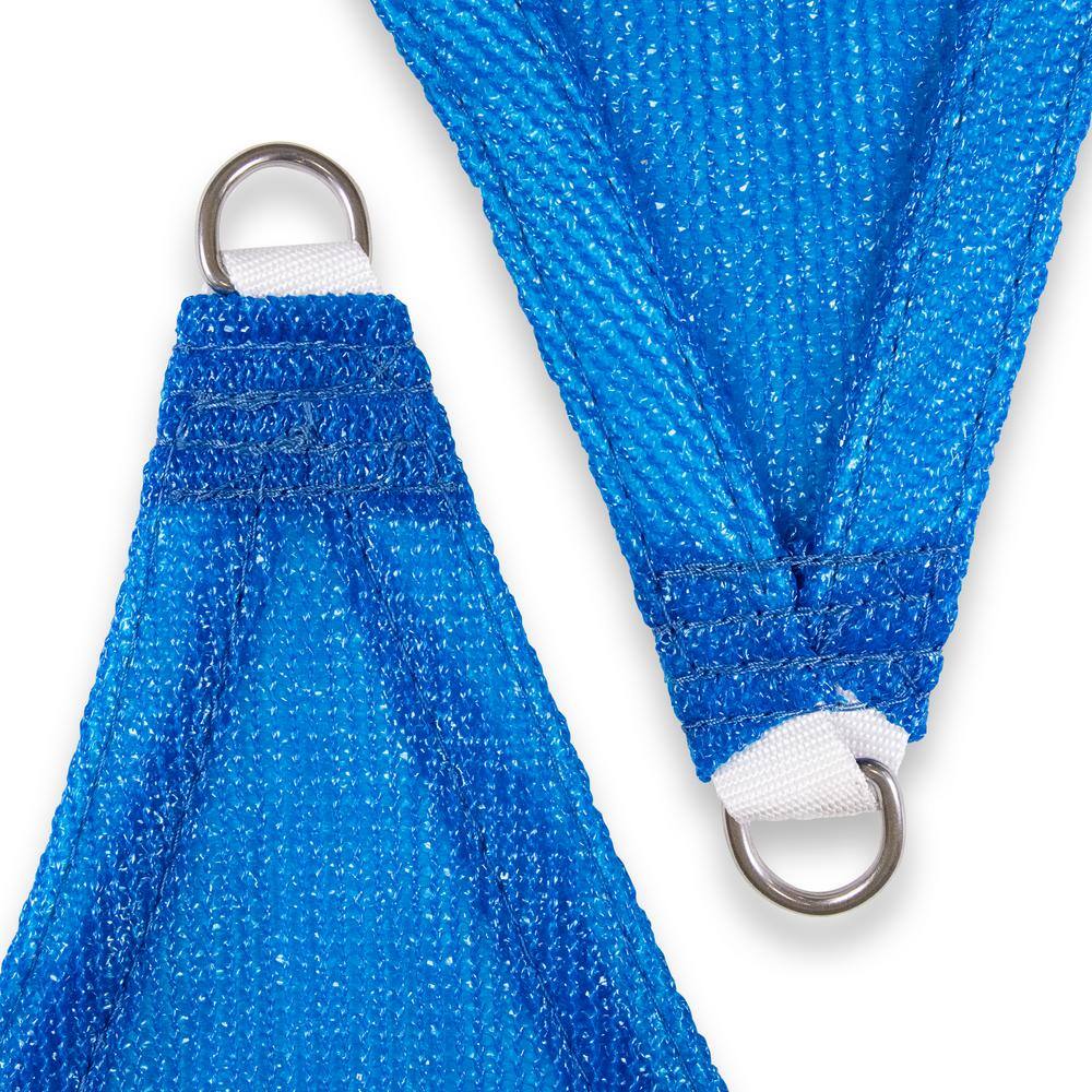 8' x 12' Blue HDPE Rectangle Sun Shade Sail Canopy