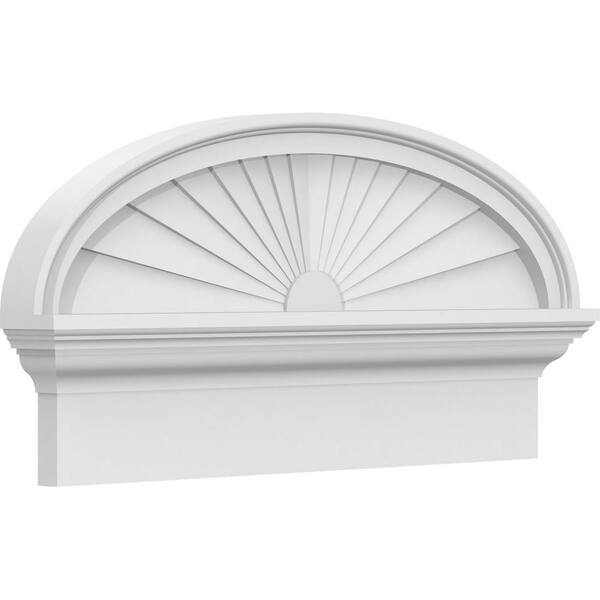 2-3/4 in. x 26 in. x 13-3/8 in. Elliptical Sunburst Architectural Grade PVC Combination Pediment