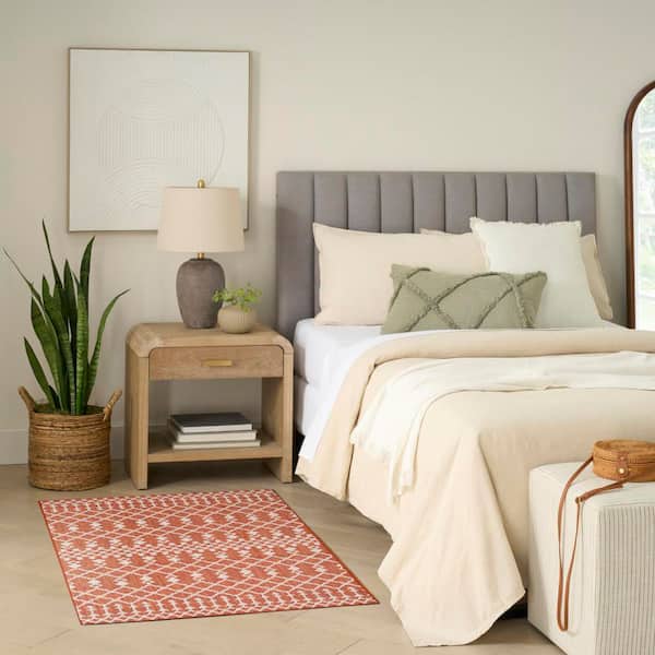 Positano Terracotta 2 ft. x 3 ft. Moroccan Contemporary Area Rug