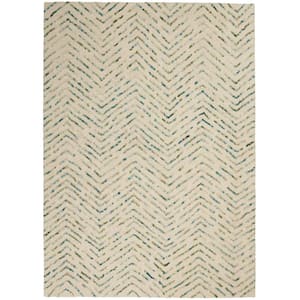 Vail Iv/Green 5 ft. x 7 ft. Contemporary Area Rug