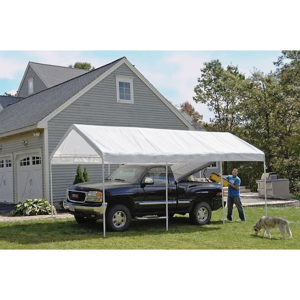 10 ft. W x 20 ft. D SuperMax White 8-Leg Gazebo Canopy with Heavy-Duty Steel Frame