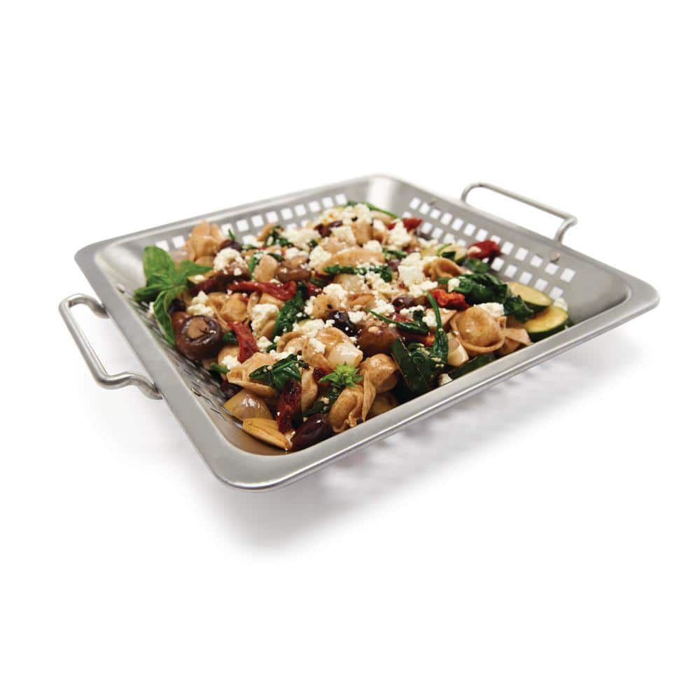 12" Stainless Steel Perforated Grill Wok Topper