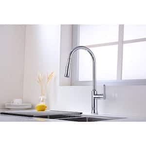 8.27 in. Single-Handle Pull-Down Sprayer Kitchen Faucet in Chrome