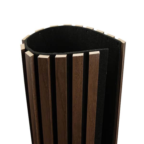 1/2 in. x 2 ft. x 8 ft. Walnut Square Edge MDF Decorative Wall Paneling, Flexible Acoustic Wall Panels(1-Pack)