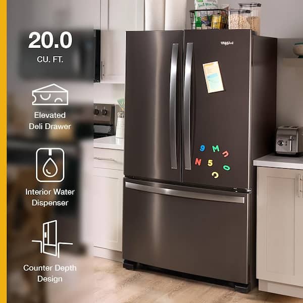 Whirlpool French Door Fridge (WRFC2036RB) - Black