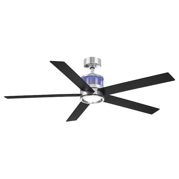 Home Decorators Collection Sereno 56 in. Indoor Chrome DC Motor
