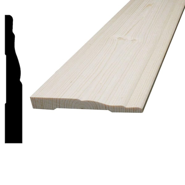 Alexandria Moulding 7 16 In X 3 1 4 In X 96 In Knotty Pine Base Moulding 03140 700rlc The Home Depot