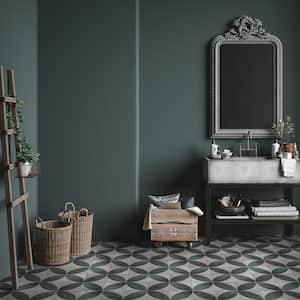 Renaissance Deco Emerald Mandorla 7-7/8 in. x 7-7/8 in. Porcelain Floor and Wall Tile (6.3 sq. ft./Case)