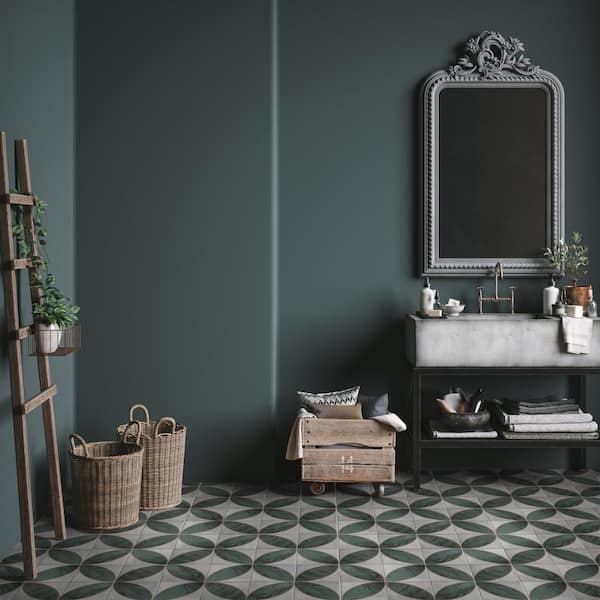 Renaissance Deco Emerald Mandorla 7-7/8 in. x 7-7/8 in. Porcelain Floor and Wall Tile (6.3 sq. ft./Case)