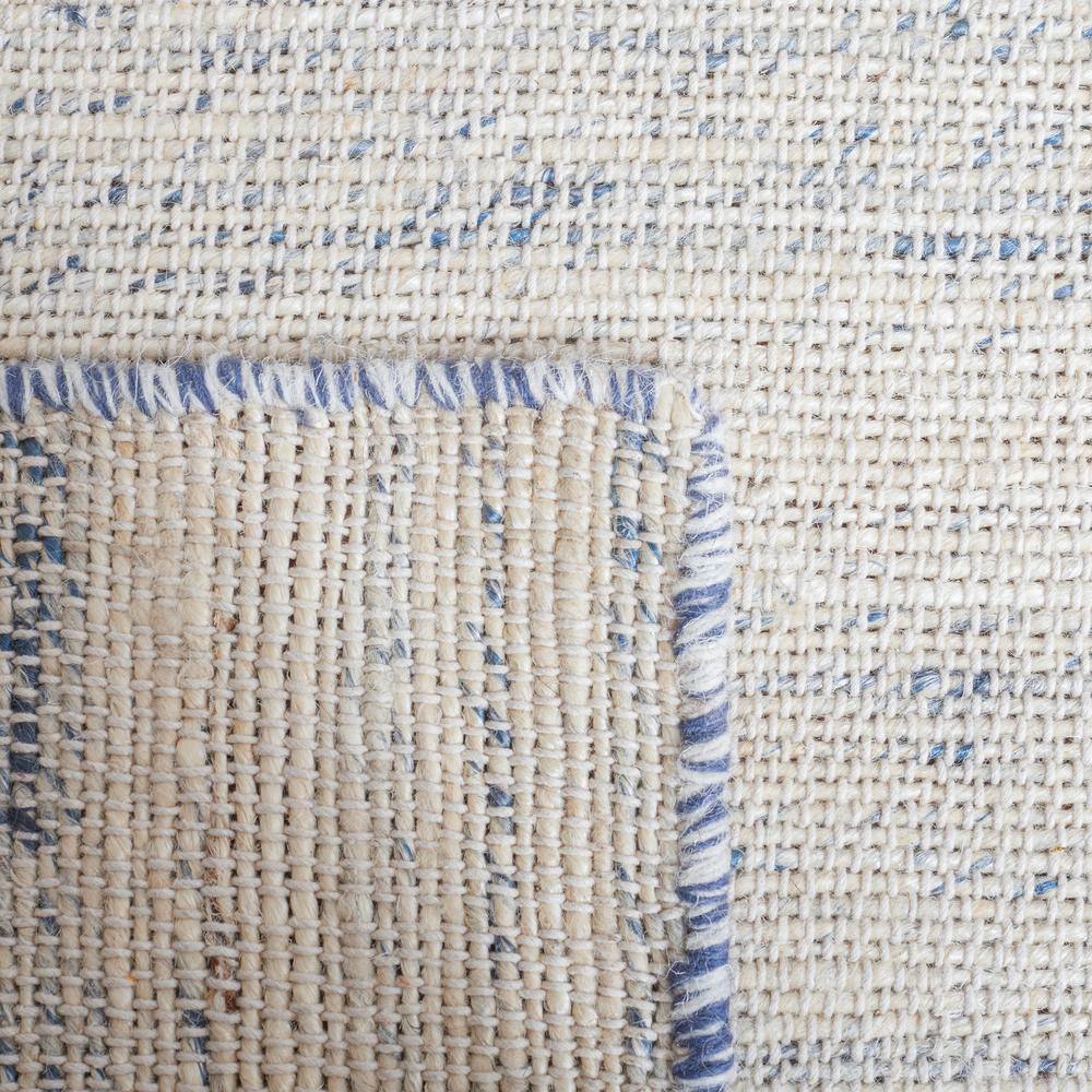 Beige and Grey Hand-Knotted Wool Rectangular Rug 4' x 6'