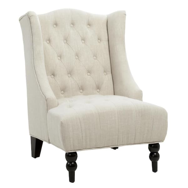 Noble House Toddman Light Beige, Tall Accent Chairs