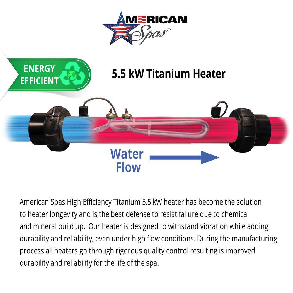 7-Person Dark Cherry Acrylic Bench Spa Hot Tub with LED Waterfall