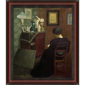 Woman Reading by Henri Matisse Grecian Wine Framed People Oil Painting Art Print 25 in. x 29 in.
