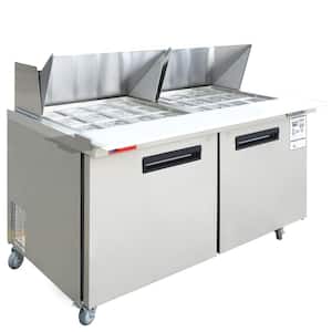60 ft. W 16.4 cu. ft. Capacity Refrigerator Sandwich and Salad Preparation Table 2 -Door Stainless Steel