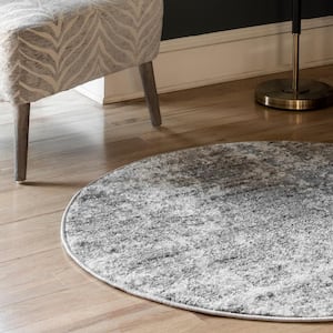 Deedra Misty Contemporary Gray 5 ft. x 8 ft. Oval Rug
