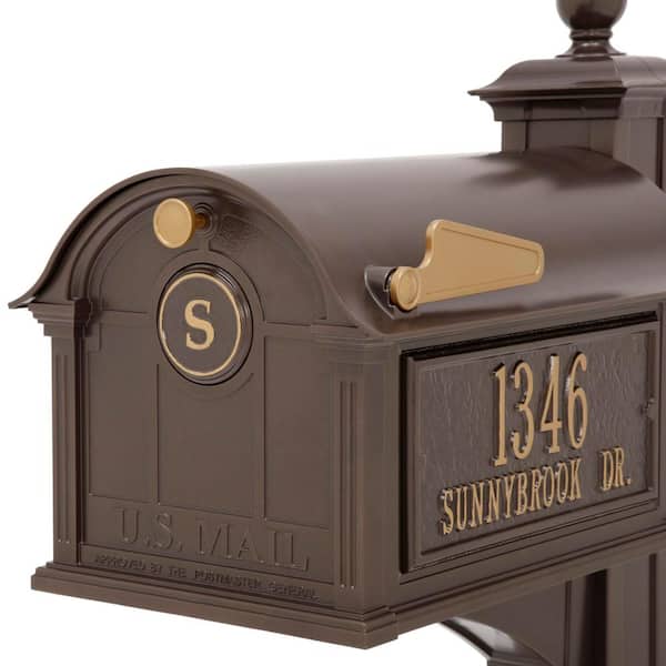 Balmoral Bronze Streetside Monogram Mailbox Package