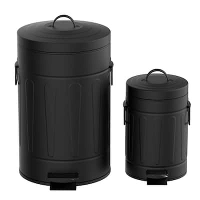 Behrens 31 Gal. Galvanized Steel Round Metal Household Trash Can with Lid  1270 - The Home Depot