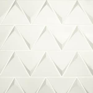 Triangolo Triangle 5 in. x 5 in. Matte White Ceramic Wall Tile (1.43 sq. ft./Case)
