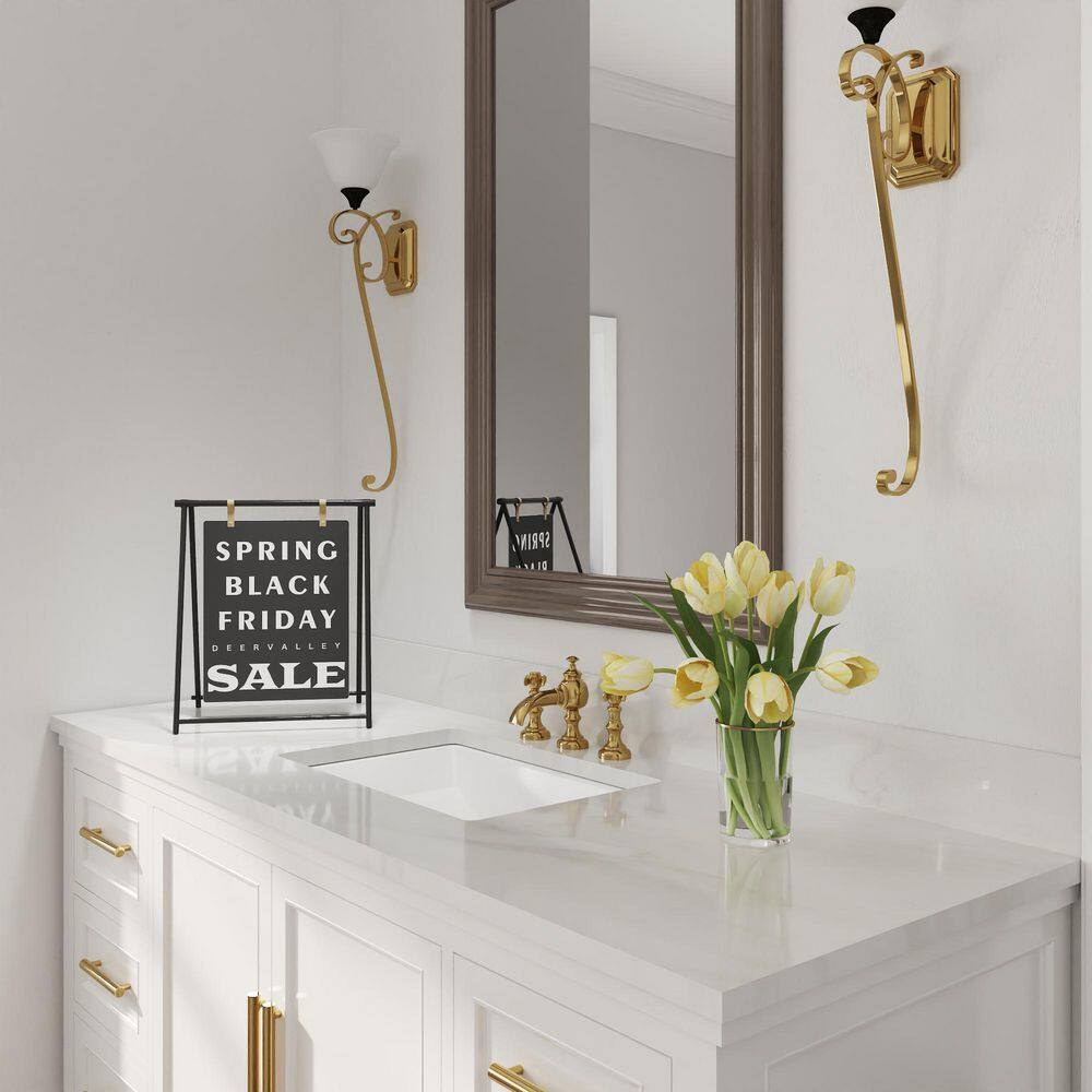 Elegant 21'' White Ceramic Undermount Rectangular Bathroom Sink with Overflow