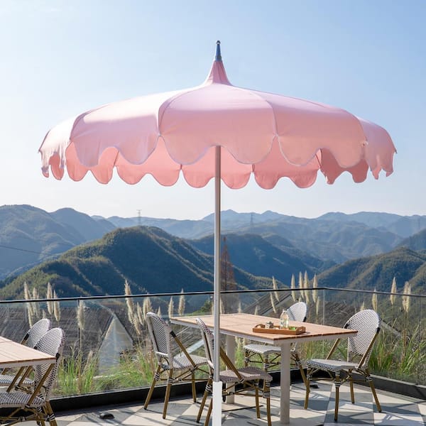 diy umbrella lights patio The Easiest DIY Dual Purpose String Lights And Umbrella Stands