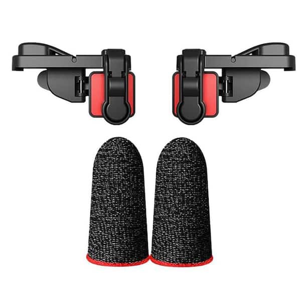 OBJLGEV Mobile Game Trigger Controller Compatible with PUBGG/Fortnite/Call of Duty for iPhone Android 1 Pair 2 Finger Sleeves