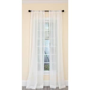 White Buffalo Check Rod Pocket Sheer Curtain - 52 in. W x 96 in. L