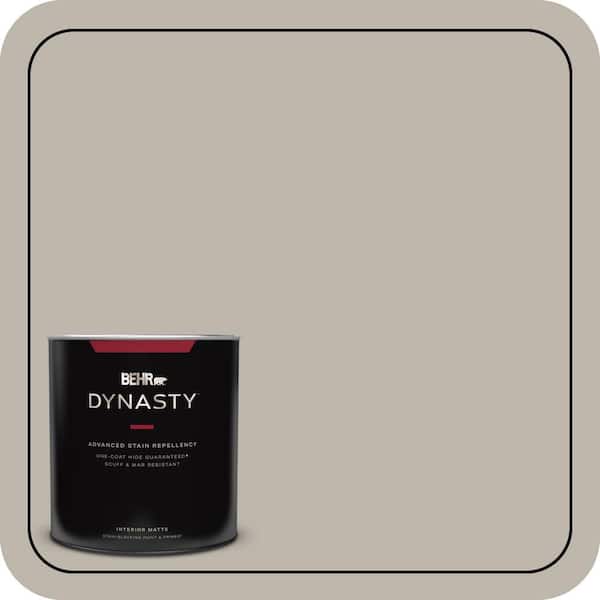 1 qt. Home Decorators Collection #HDC-CT-21 Grey Mist One-Coat Hide Matte Interior Stain-Blocking Paint & Primer