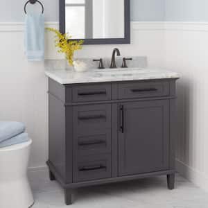 Stillmore 8 in. Widespread Double-Handle High-Arc Bathroom Faucet in Bronze