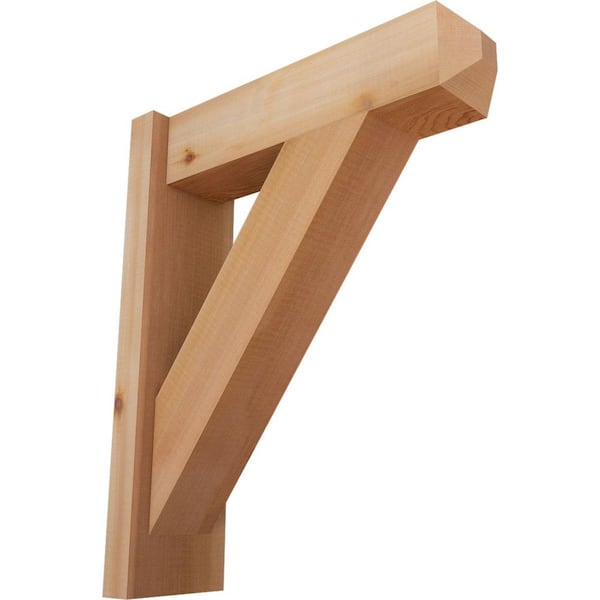 Ekena Millwork 6 in. x 22 in. x 18 in. Western Red Cedar Traditional Craftsman Smooth Outlooker