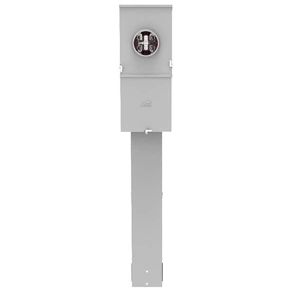 200 Amp 4-Space 8-Circuit 1 Head Earth Burial Main Brkr Underground Ringless Meter Lever Bypass Pedestal (R281C1P6H034)