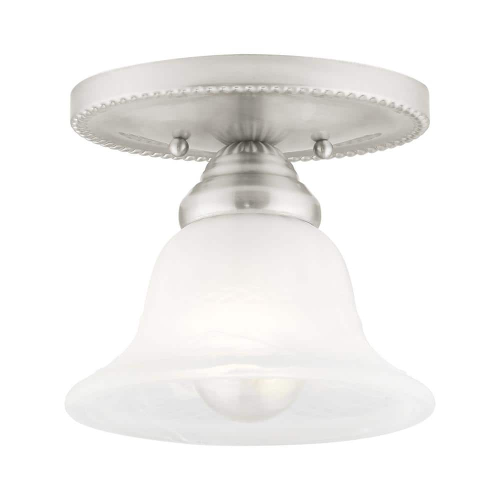 Aviance Lighting Bodenham 7 In. 1-light Brushed Nickel Semi Flush Mount 