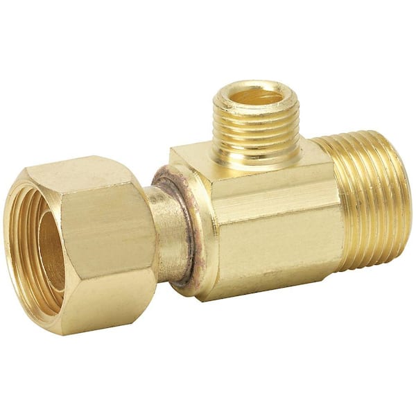 Homewerks Worldwide 3/8 in. x 3/8 in. x 1/4 in. Brass Extender Tee No Lead