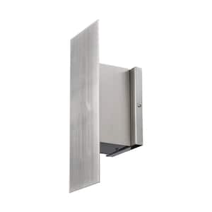 Novus 2-Light Brushed Nickel Integrated LED Wall Sconce with Up and Down Light