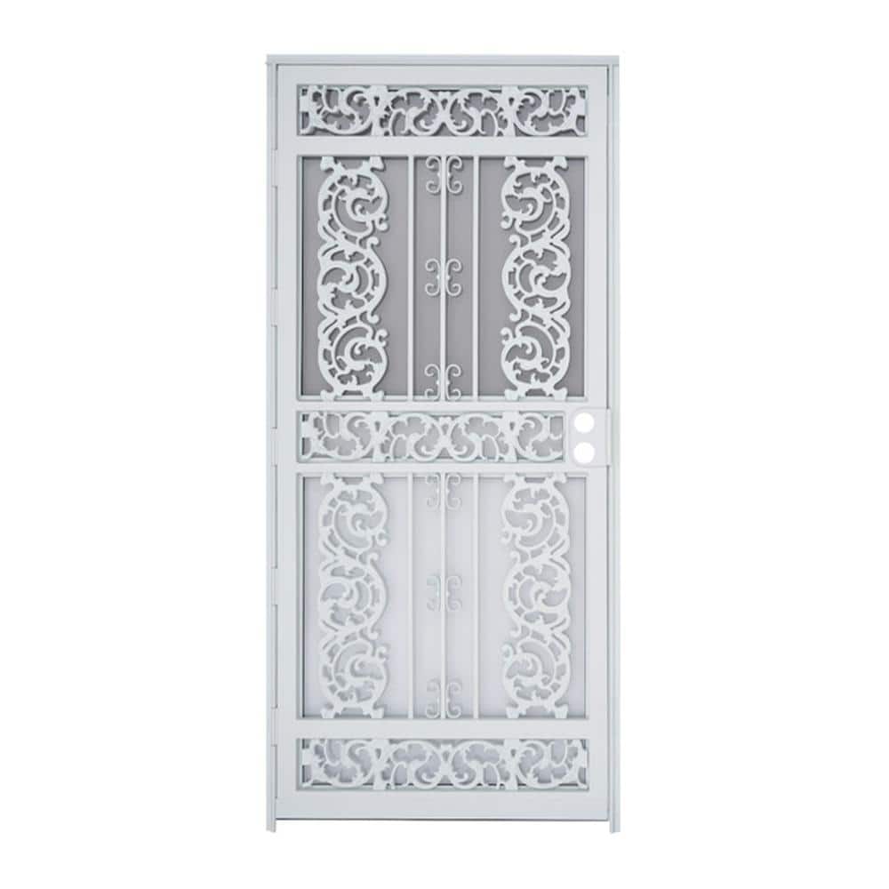 Grisham Elegance 36 in. x 80 in. Universal Reversible White Steel