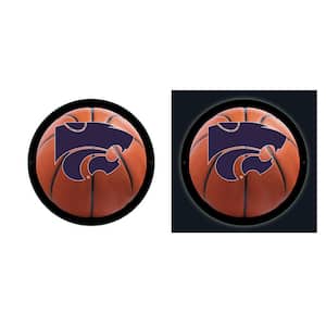 15 in. Kansas State University Basketball Round Plug-in LED Lighted Sign