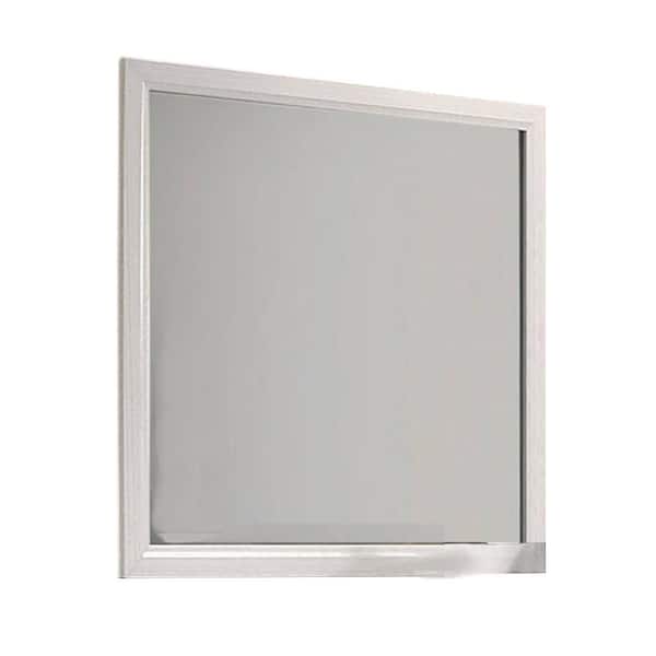 Erica White 39 in. W x 35 in. H Rectangle Wood Framed Mirror