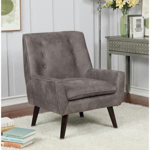 Pascale Dark Brown Tufted Armchair
