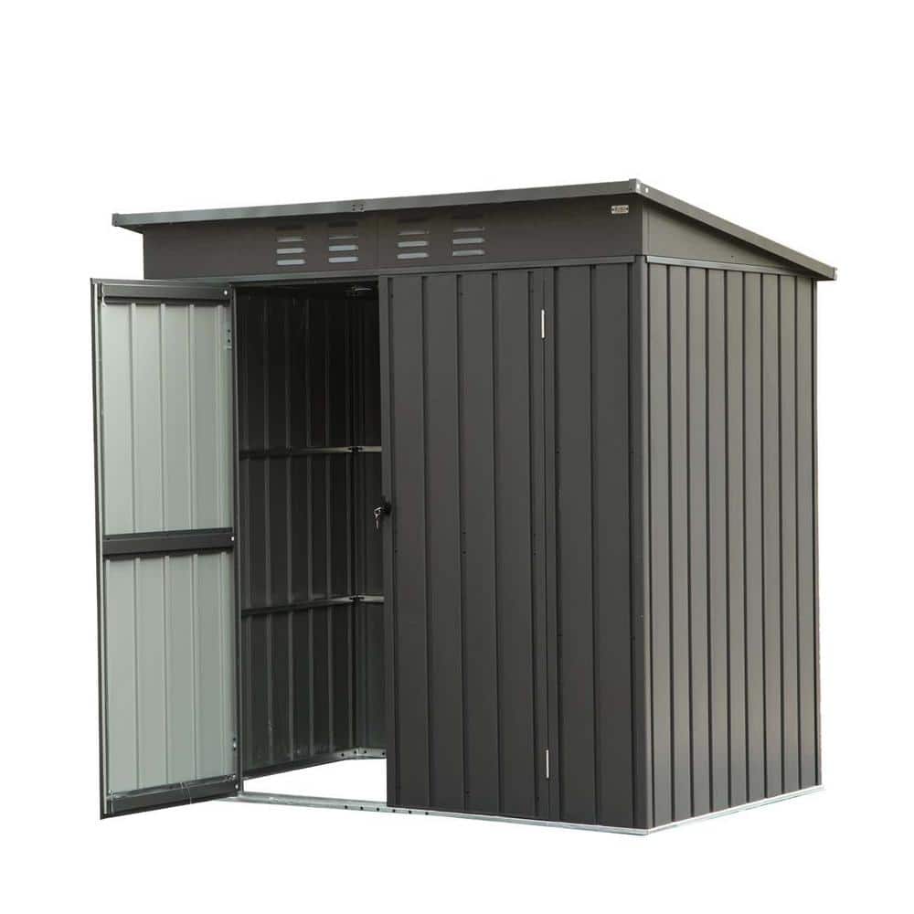 5 ft. W x 3 ft. D Outdoor Metal Storage Shed with with Lockable Double Door