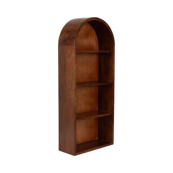 Arcott 14 in. W x 6 in. D Walnut Brown Wood Decorative Wall Shelf