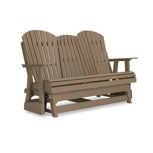 Benjara Sami Brown Stainless Steel Outdoor Loveseat
