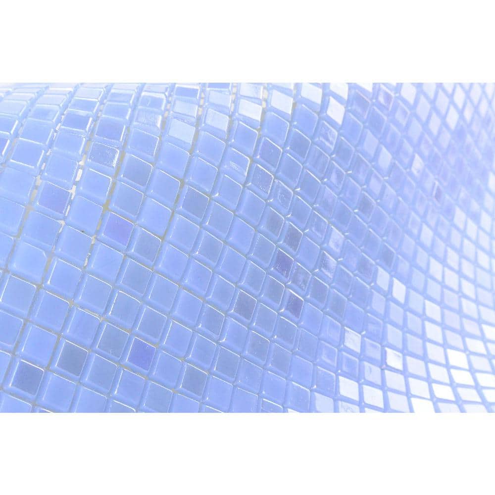 Galaxy 12x12 Iridescent Blue Glass Mosaic Tile
