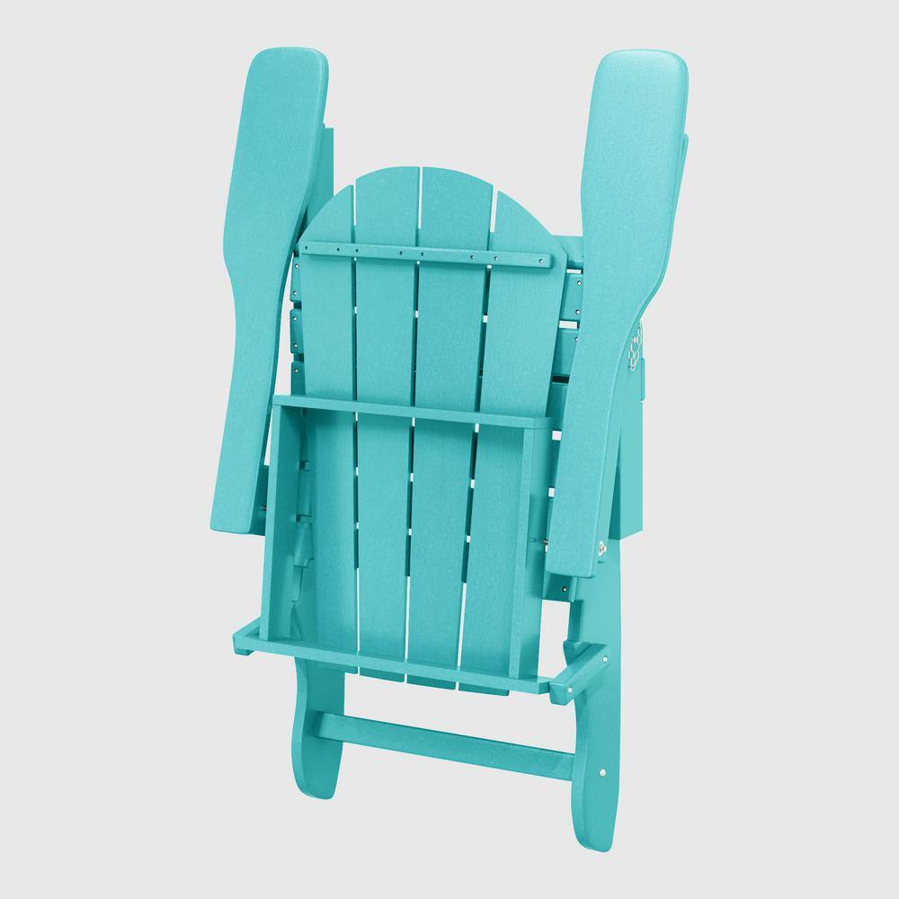 Turquoise Poly Adirondack Chair with Square Arms