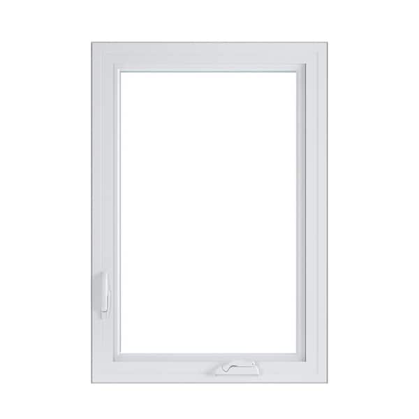 American Craftsman 28.38 in. x 40.88 in. 70 Series White Casement Low-E Argon Glass Right-Hand VinylFin Window, Screen Incl