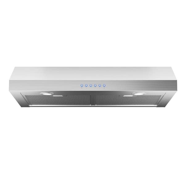 30 in. 900 CFM Ducted Under Cabinet Range Hood in Stainless Steel with 3-Way Venting, Low Nosie, LED and Push Control