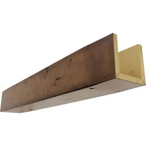 6 in. x 6 in. x 8 ft. 3-Sided (U-Beam) Knotty Pine Premium Aged Faux Wood Ceiling Beam