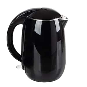 7-Cup Stainless-Steel Interior Electric Kettle Auto-Off Rapid Boil, Black