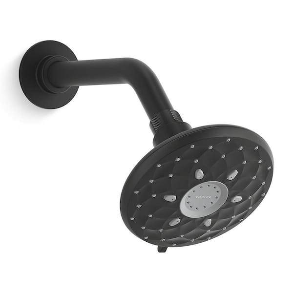 Kohler Rosewood 6 Spray Patterns 49375 In Wall Mount Fixed Shower Head In Matte Black Rec27217 5934