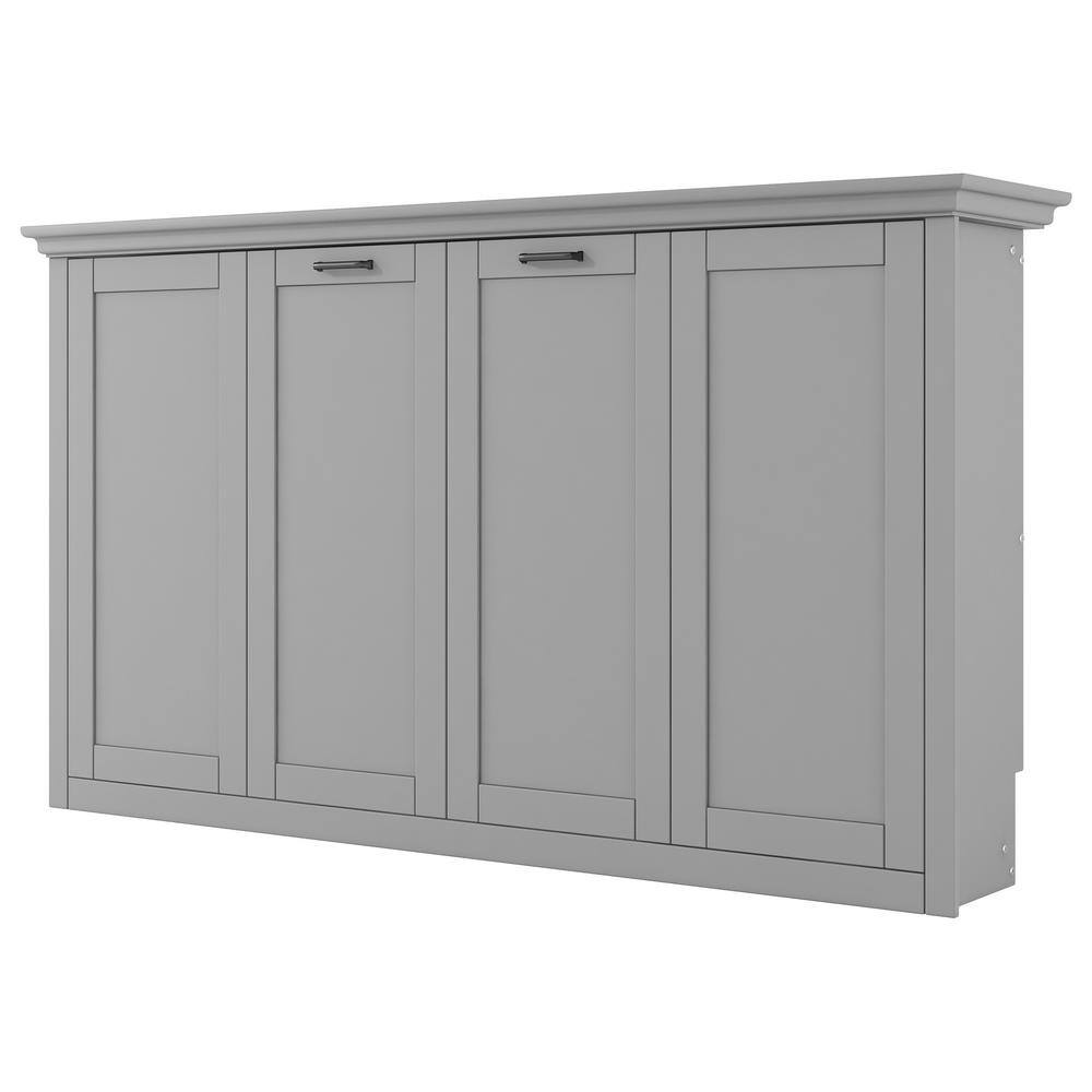 Gray Wood Frame Twin Size Murphy Bed, Folding Wall Bed - thumbnail 6