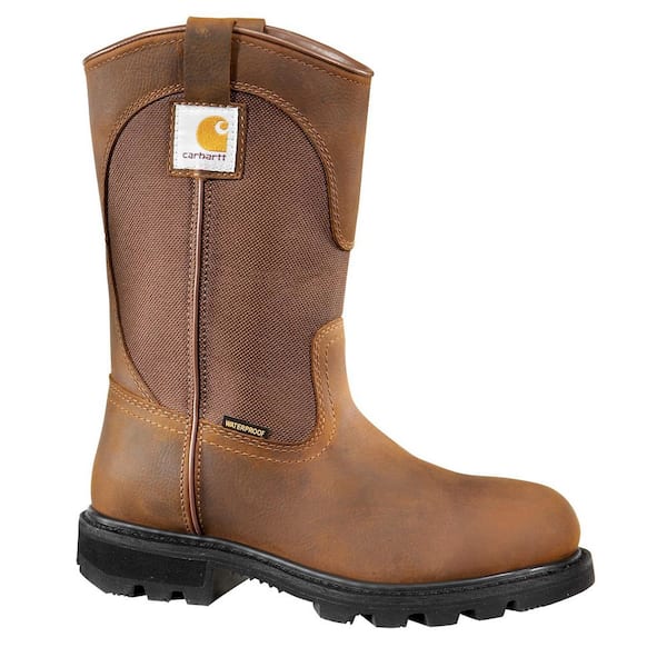 Carhartt Women's Traditional Waterproof Wellington Work Boots - Steel Toe - Brown Size 7(M)